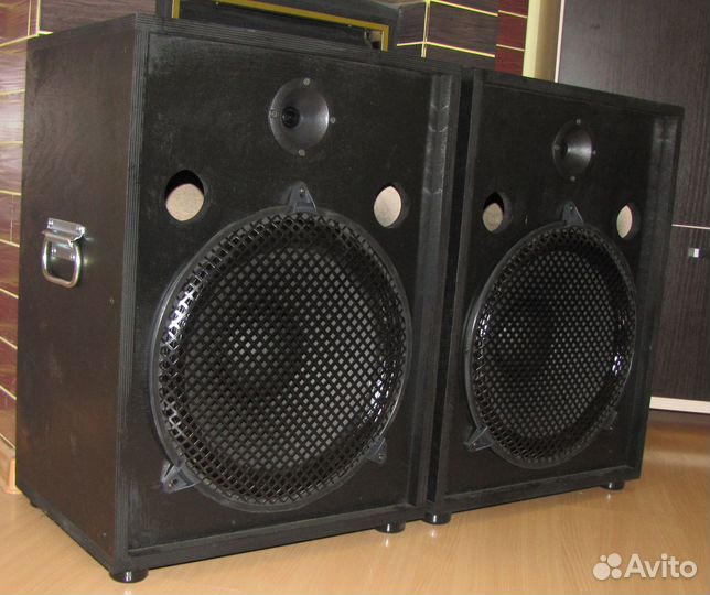 Колонки F-Sound 1082W 2шт Pro BassDyn+Вч Горн-10см