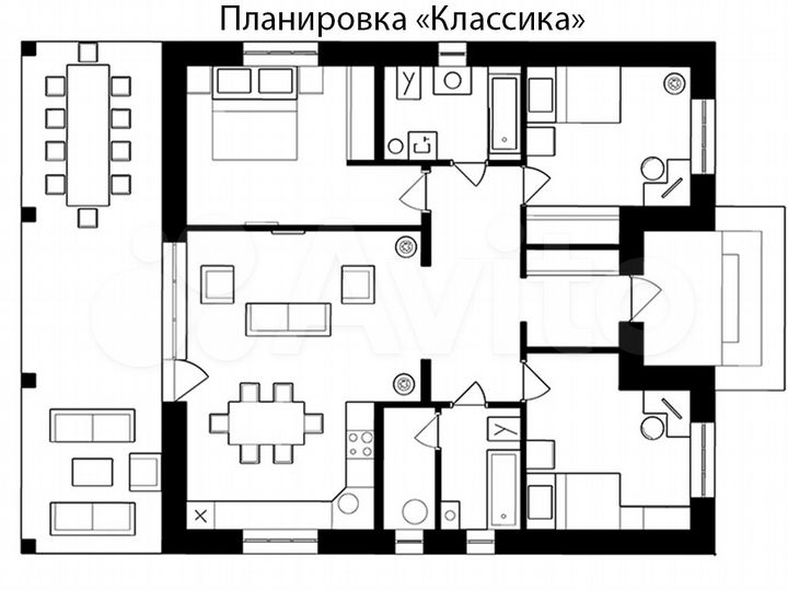 Дом 133 м² на участке 7,5 сот.