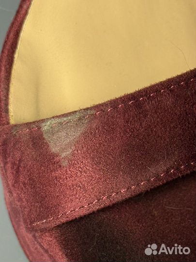 Босоножки бордовые женские на толстом каблуке 38