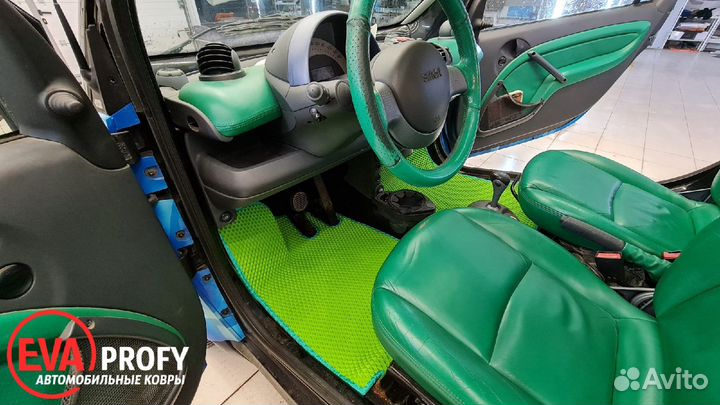 Ева коврики для смарта smart fortwo с багажником