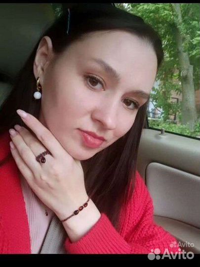 Гранатовый браслет минимализм