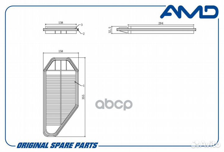 Фильтр воздушный amdfa151 AMD
