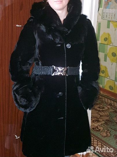 Мутоновая шуба 42-44 Натуральная шуба Норка