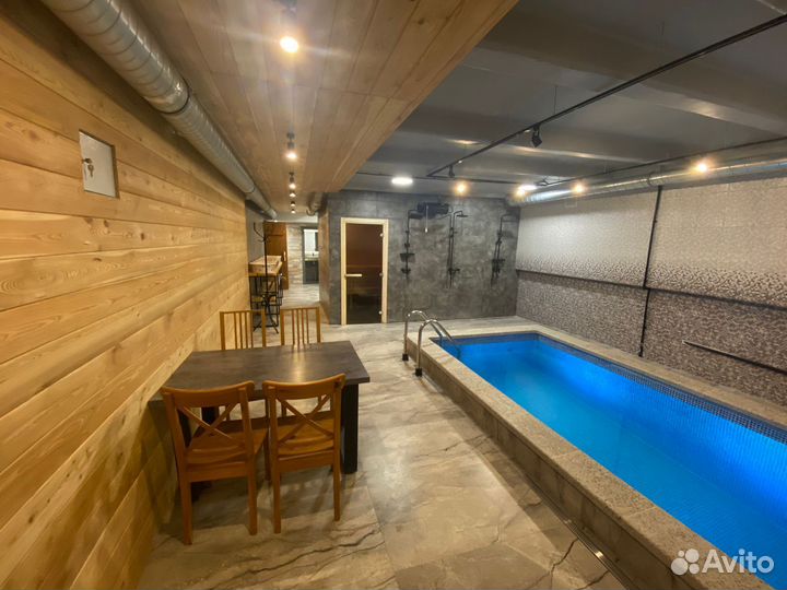 Русская баня на дровах с бассейном