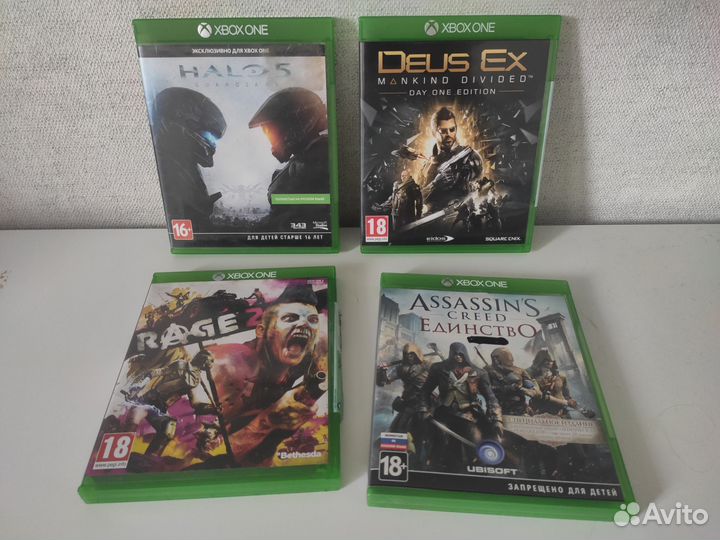 Игры Rage 2, AC Unity, Halo 5,Deus Ex для Xbox one
