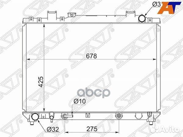 Радиатор Toyota Town Ace 96-08 TY0050-1.8 Sat