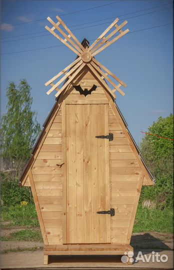 Дачный туалет деревянный PRO876