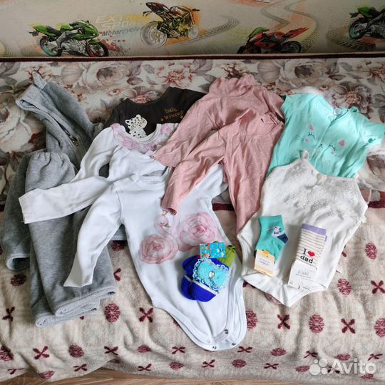 Одежда для девочки 74 80 пакетом