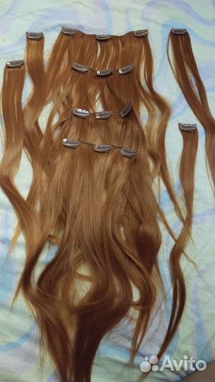 Волосы на заколках искусственные бу