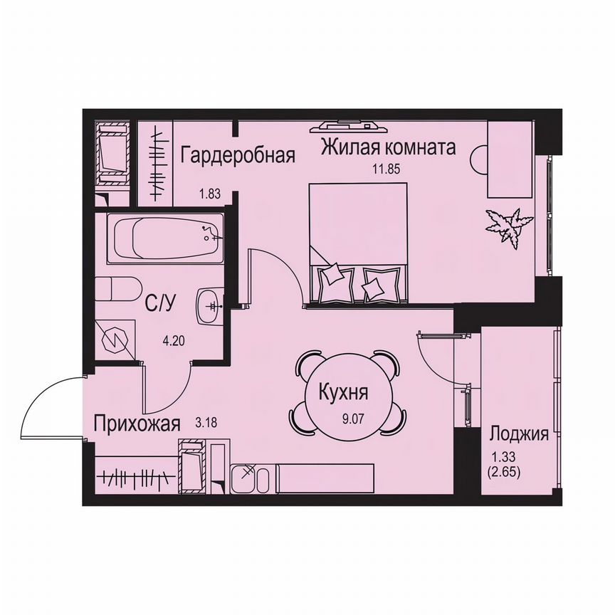 1-к. квартира, 31,5 м², 2/9 эт.