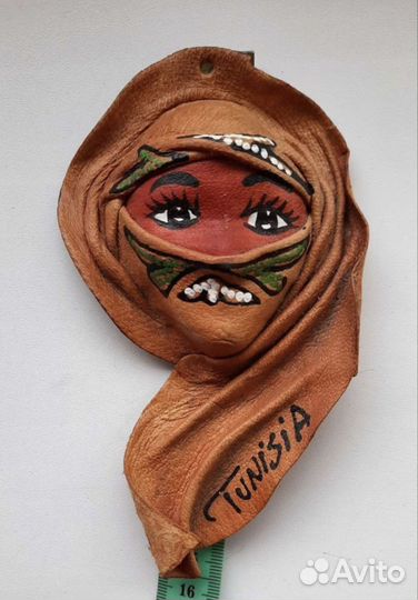 Магнит Тунис натур.кожа 9 х15см