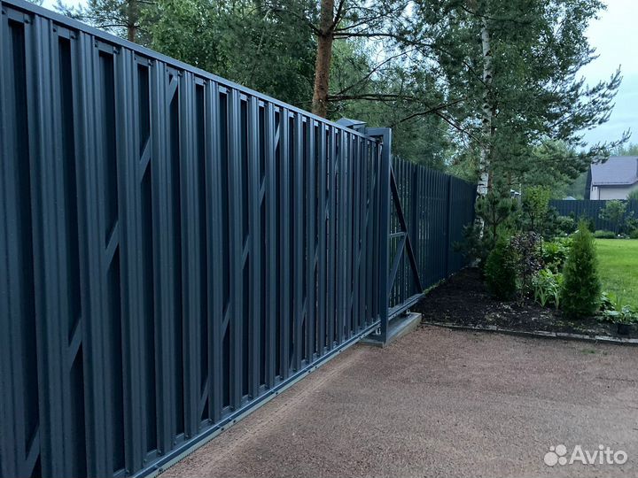 Откатные ворота для дачи