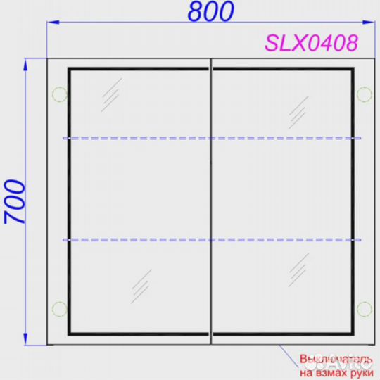 Зеркальный шкаф Aqwella Simplex SLX0408