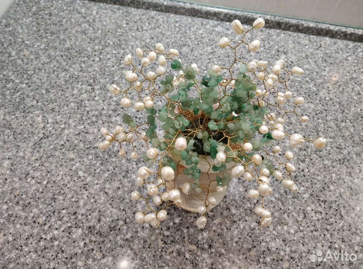 Жемчужная свадьба букет жемчуг ваза оникс