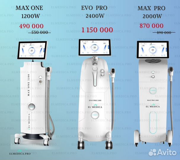 Диодный лазер для эпиляции 2400W