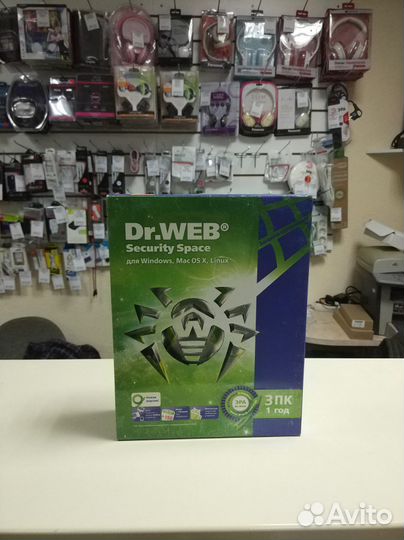 Антивирус DR.Web Security Space 3 пк 1 год
