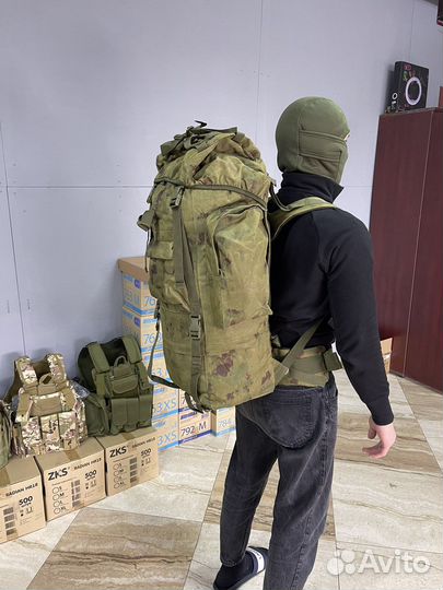 Рюкзак туристический тактический с каркасом 80л