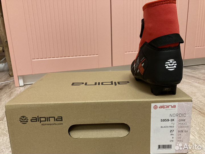Лыжные ботинки Alpina TJ Black/Red