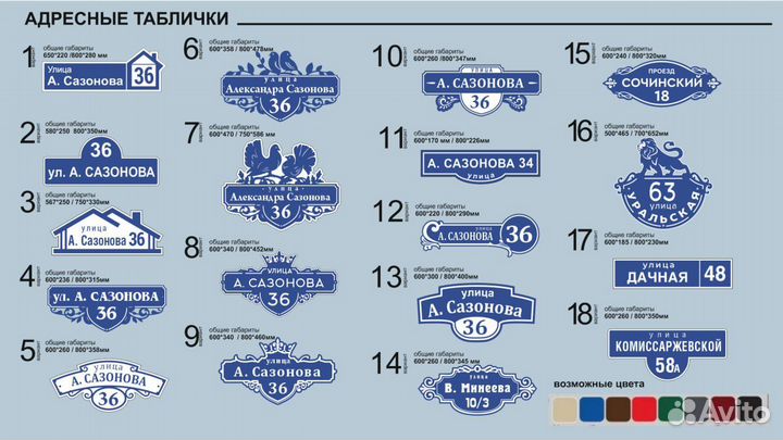 Адресная табличка для частного дома