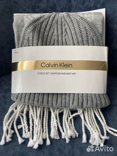 Комплект шапка и шарф Calvin Klein оригигал