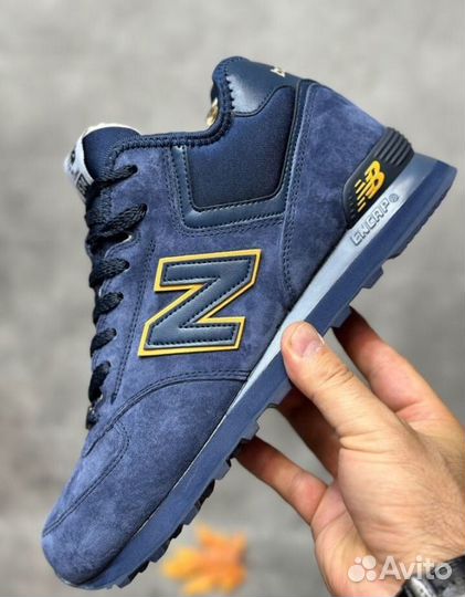 Стильные New Balance 574 с меховой подкладкой в си