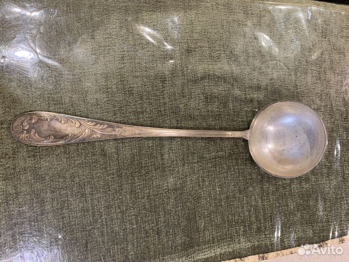 Половник мельхиоровый с серебрением