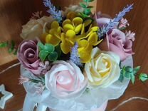 Мыльные цветы в шляпной коробке Ставрополь