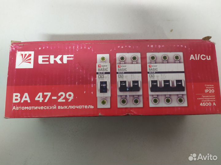 Ekf автоматический выключатель ва 47-29