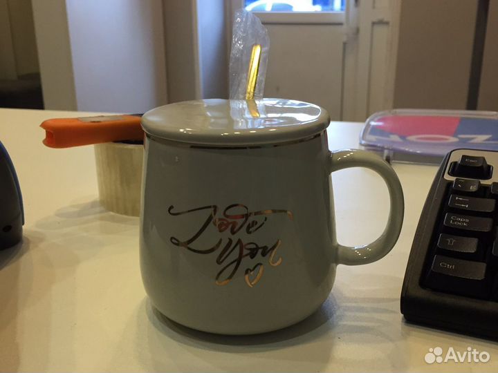 Заварочная кружка, с ложкой