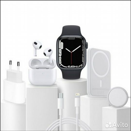Умные часы,наушники,пауэр банк (в коробке)
