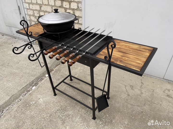 Мангал «Лофт» с боковыми полками