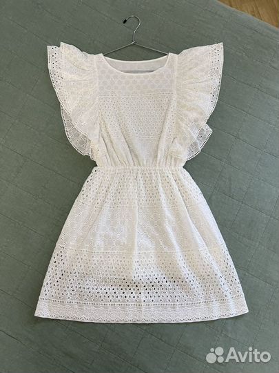 Белое платье из шитья S