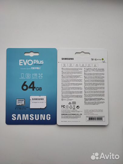 Карта памяти micro sd Samsung 64