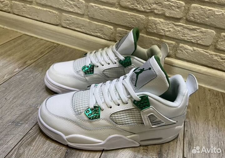 Кроссовки Nike Air jordan 4 Retro Green Metallic