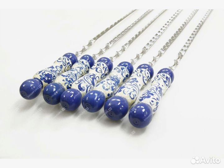 Шампур с деревянной ручкой 