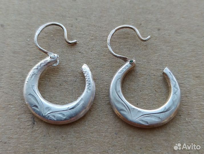 Старинные винтажные серьги
