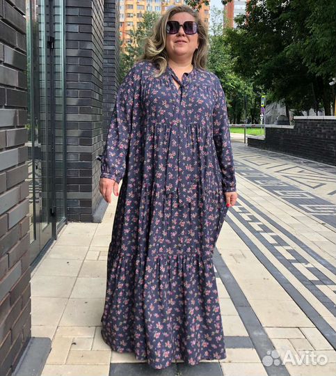 Платье женское хлопковое one size