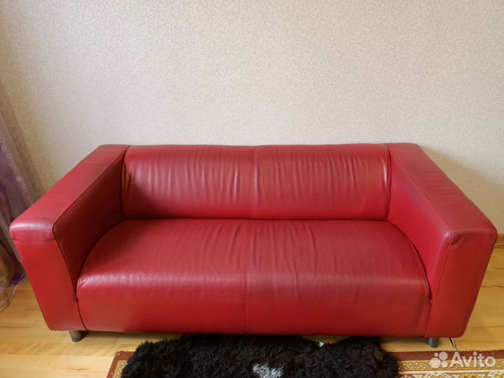Кожаный диван IKEA