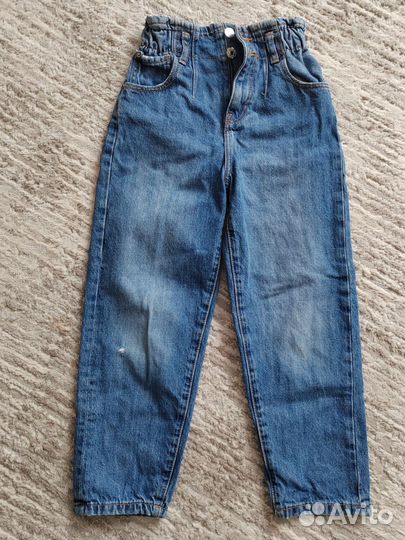 Джинсы zara для девочки 128