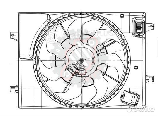 Электровентилятор охлаждения для автомобилей Hyund