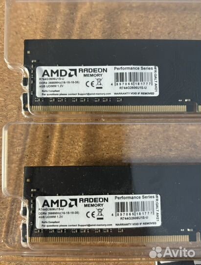 Оперативная память AMD Radeon R7 ddr4 4gb 2666