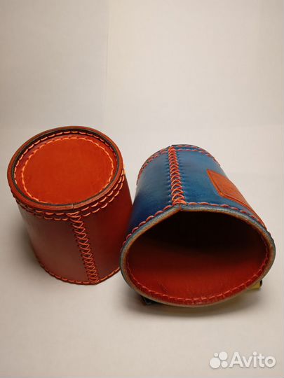 Стакан для игральных костей (кожа)