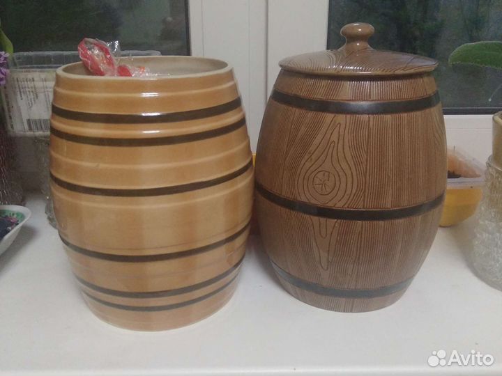 Горшочек керамический бочонок СССР