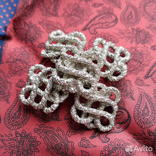 Lucien Piccard Винтажная брошь Мальтийский крест