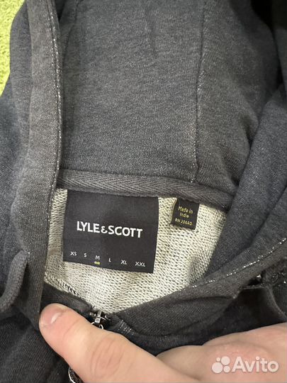 Зип худи lyle scott серая