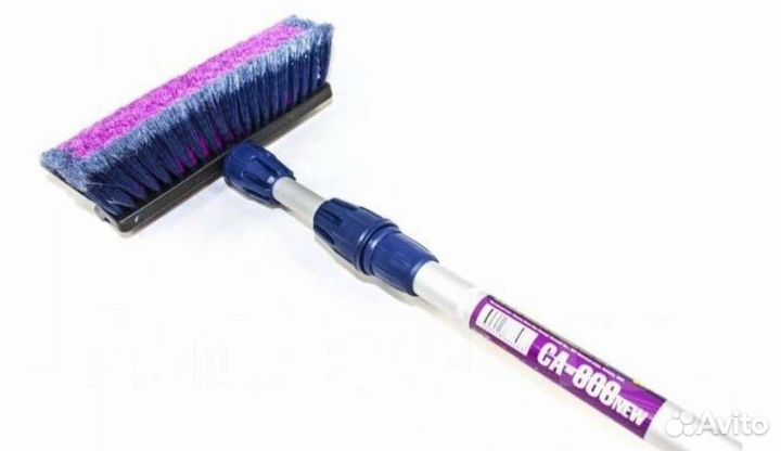 Щётка телескопическая для мойки авто с краном 1.7м