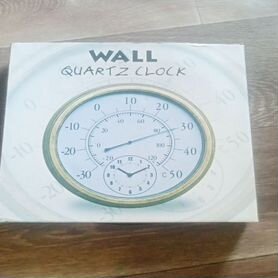 Часы wall quartz clock с термометром