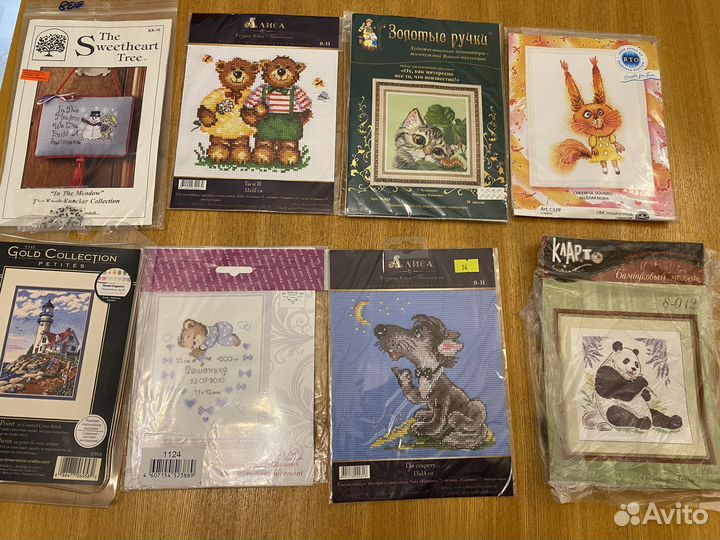 Остатки наборов для вышивания