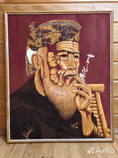 Картина росписью батик