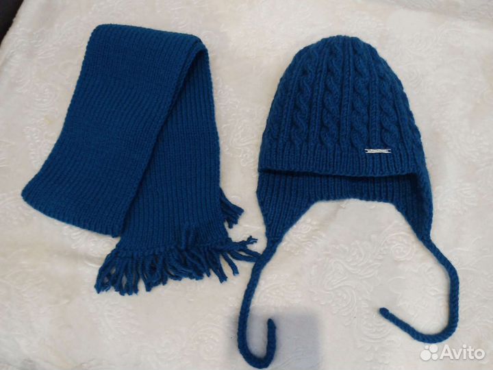 Зимняя шапка 110 116 и шарф 5 лет детская